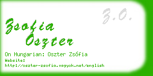 zsofia oszter business card